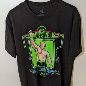 Vintage 2011 John Cena WWE Hustle Loyalty Respect Tee Shirt.  SIZE LARGE.